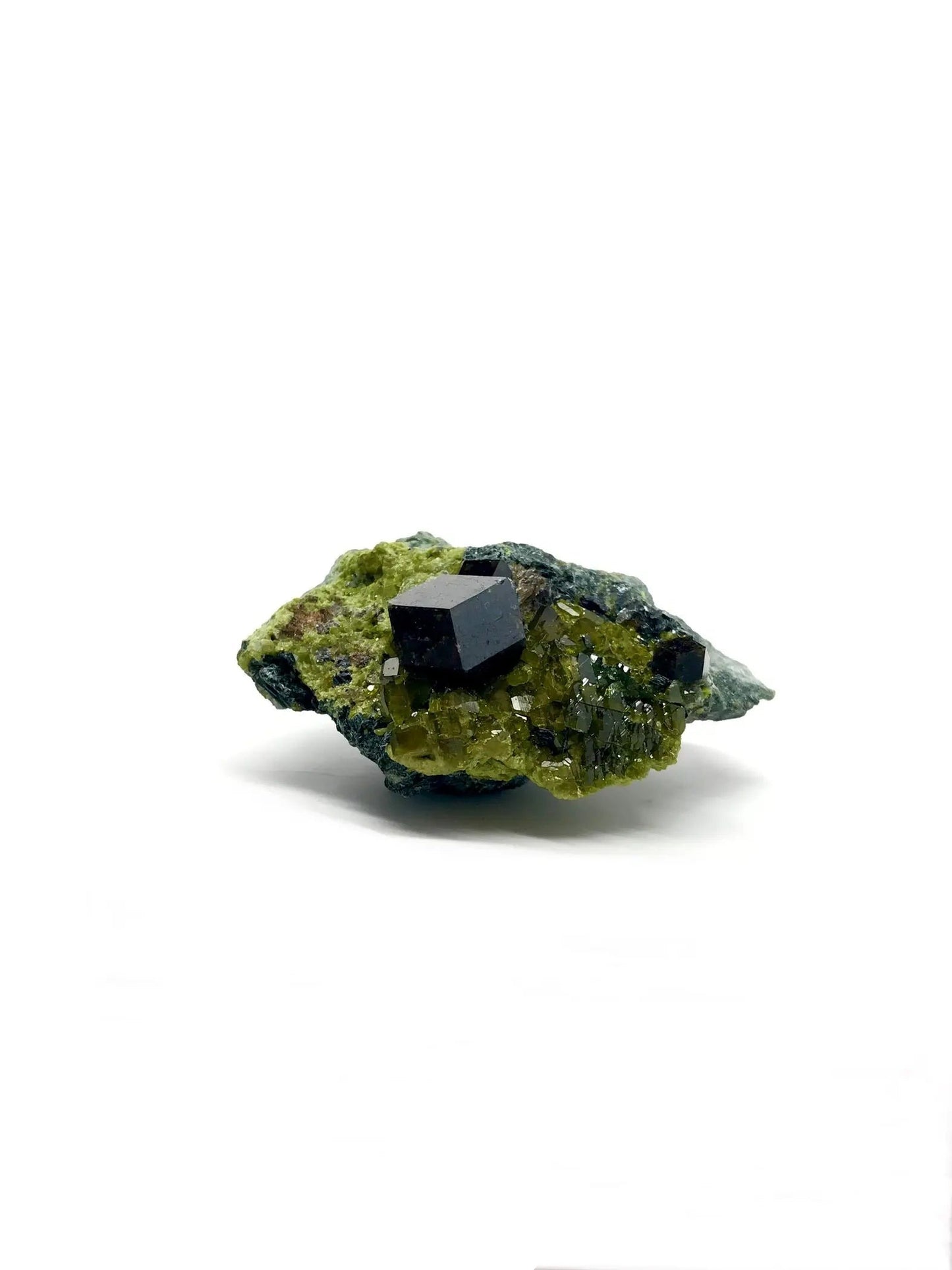 Andradite Garnet With Epidote And Vesuvianite On Clinochlore (Afghanistan) Tarazed Gems & Jewellery