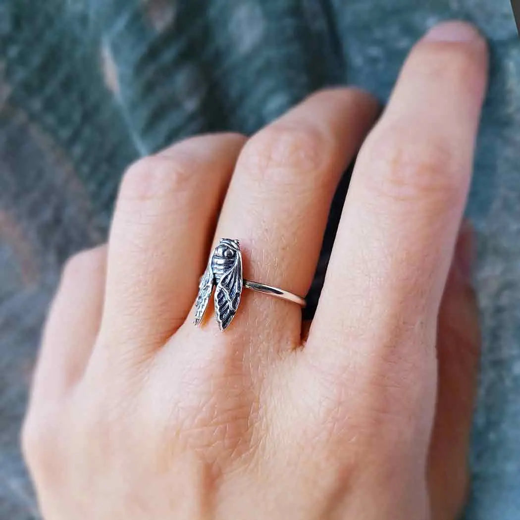 Cicada Sterling Silver Ring Tarazed Gems & Jewellery