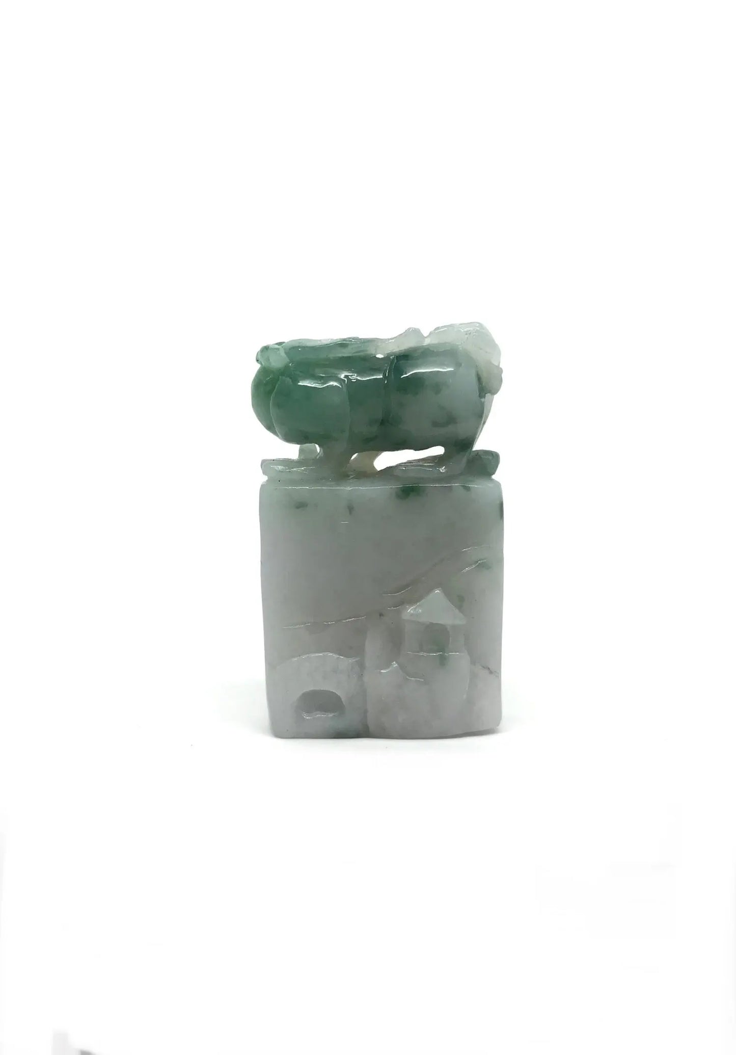 Jade Pixiu (貔貅) Seal Carving (Myanmar / Burma) Tarazed Gems & Jewellery