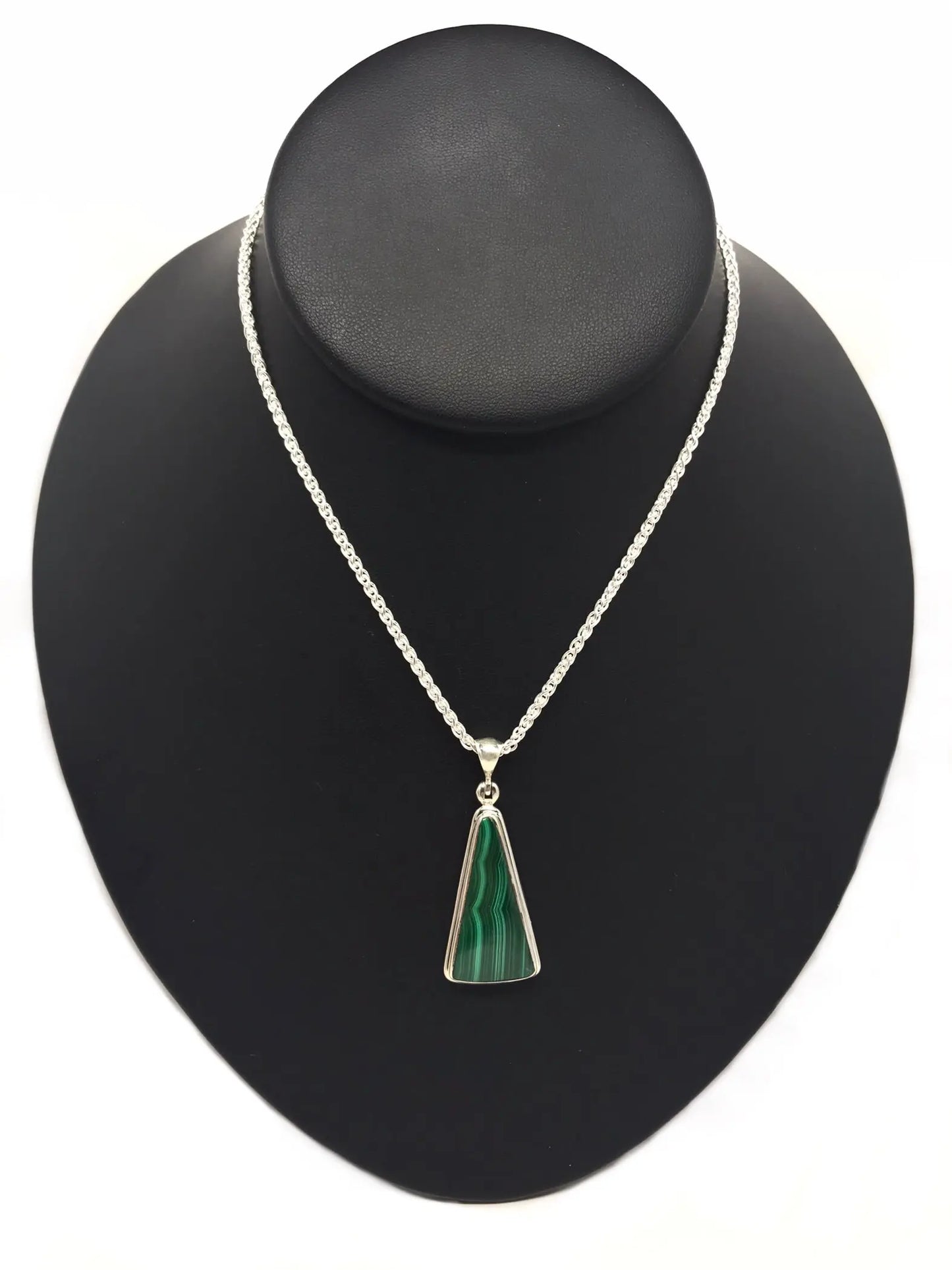 Malachite Triangle Pendant Tarazed Gems & Jewellery