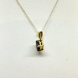 Black Diamond (1.2ct) Princess Cut 18K Gold Pendant with Chain Tarazed Gems & Jewellery