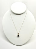 Black Diamond (1.2ct) Princess Cut 18K Gold Pendant with Chain Tarazed Gems & Jewellery