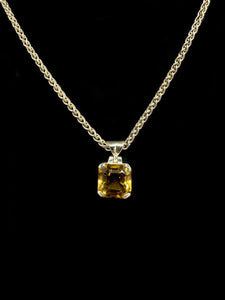 Citrine Asscher Cut Pendant Tarazed Gems & Jewellery