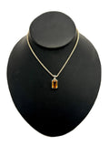 Citrine Emerald Cut Pendant Tarazed Gems & Jewellery