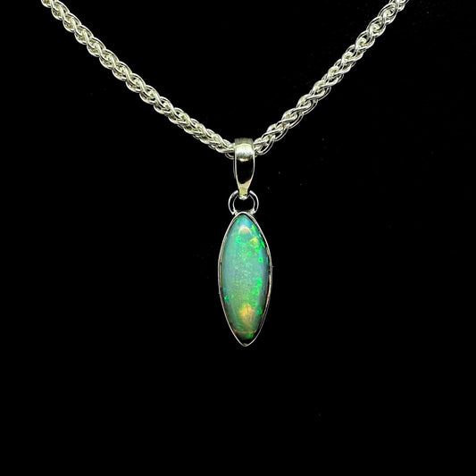 Ethiopian Opal Marquise Pendant Tarazed Gems & Jewellery