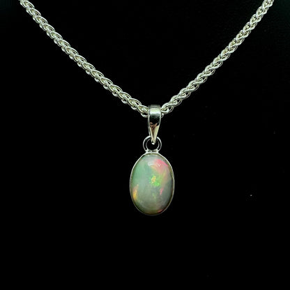 Ethiopian Opal Oval Pendant Tarazed Gems & Jewellery