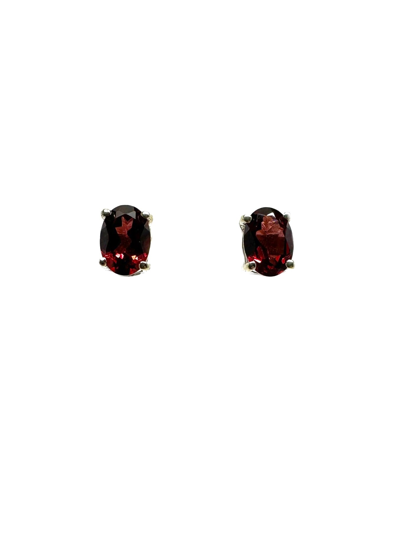 Garnet Oval Stud Earrings Tarazed Gems & Jewellery