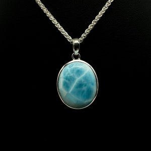 Larimar Oval Pendant Tarazed Gems & Jewellery