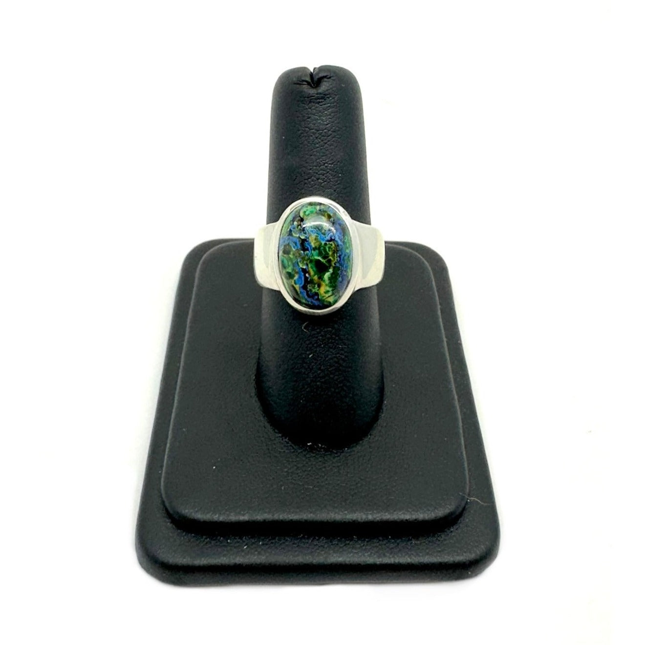 Malachite and Azurite Ring Size 6.5 Tarazed Gems & Jewellery