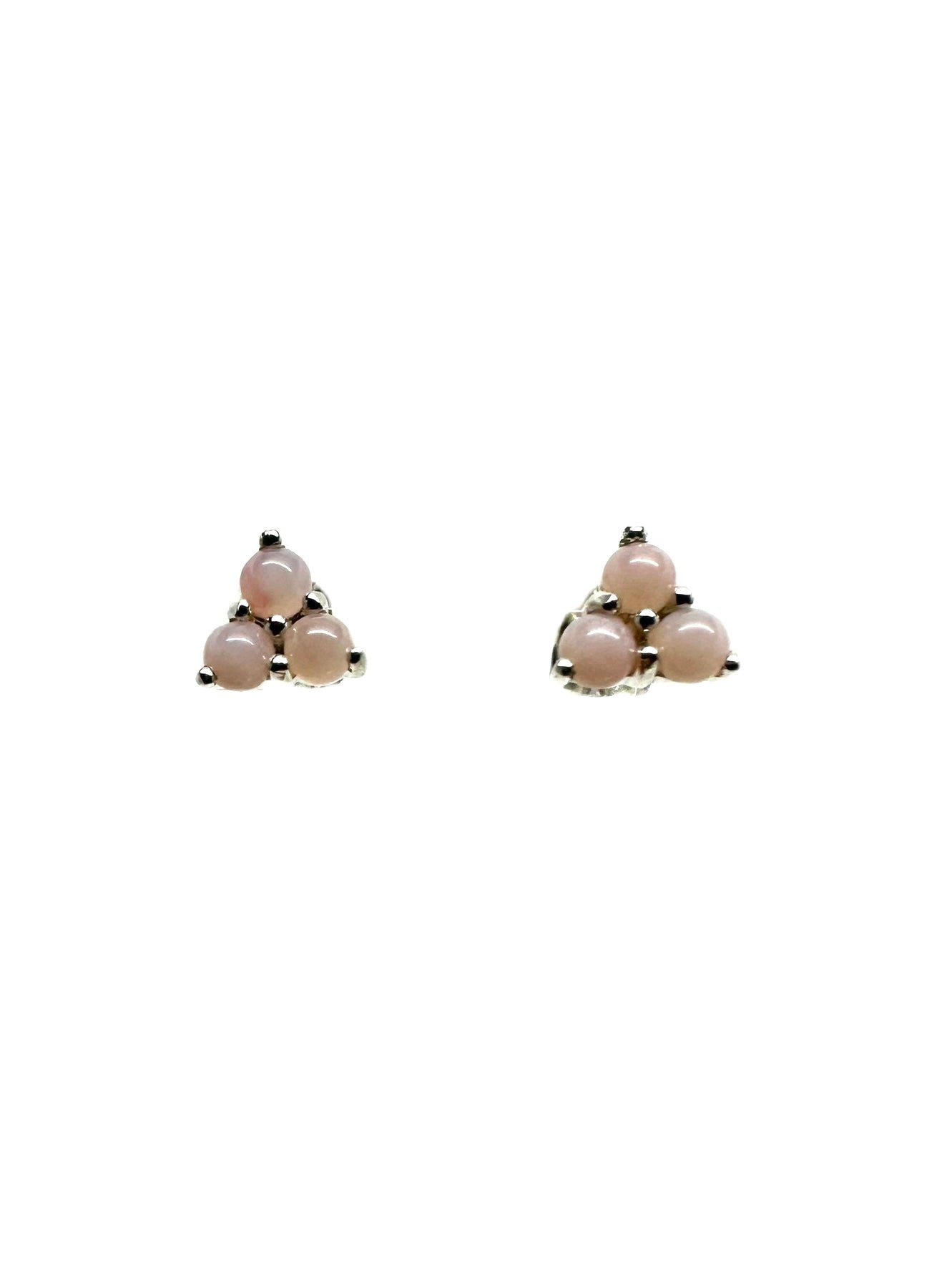 Pink Opal Stud Earrings Tarazed Gems & Jewellery