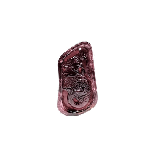 Pink Tourmaline Chiwen Dragon (蚩吻) Carving Tarazed Gems & Jewellery