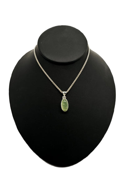 Prehenite Oval Pendant Tarazed Gems & Jewellery