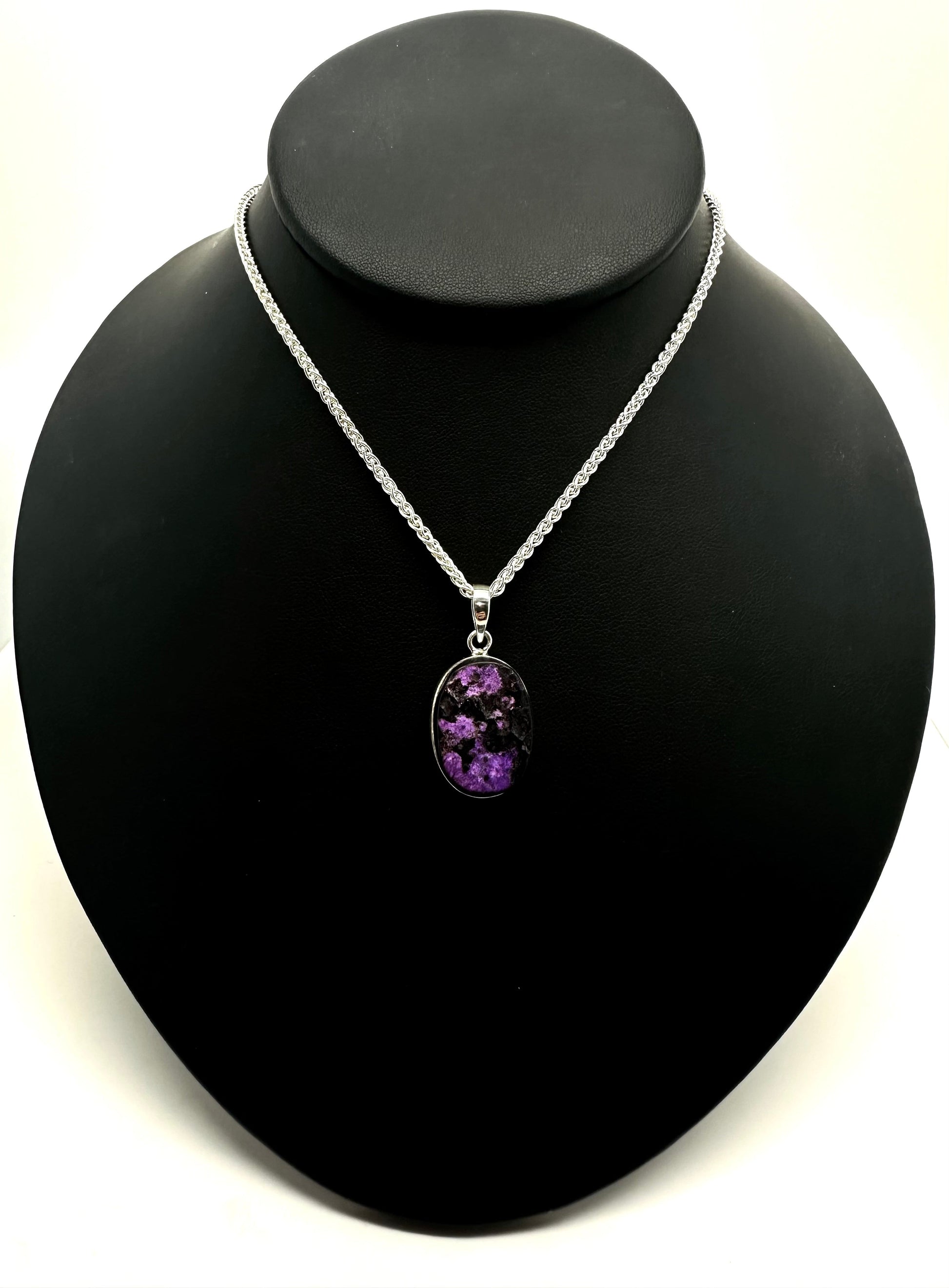 Sugilite Semi-Polished Oval Pendant Tarazed Gems & Jewellery