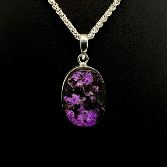 Sugilite Semi-Polished Oval Pendant Tarazed Gems & Jewellery