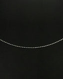 16" Sterling Silver Bead Ball Chain (1.0mm) Tarazed Gems & Jewellery