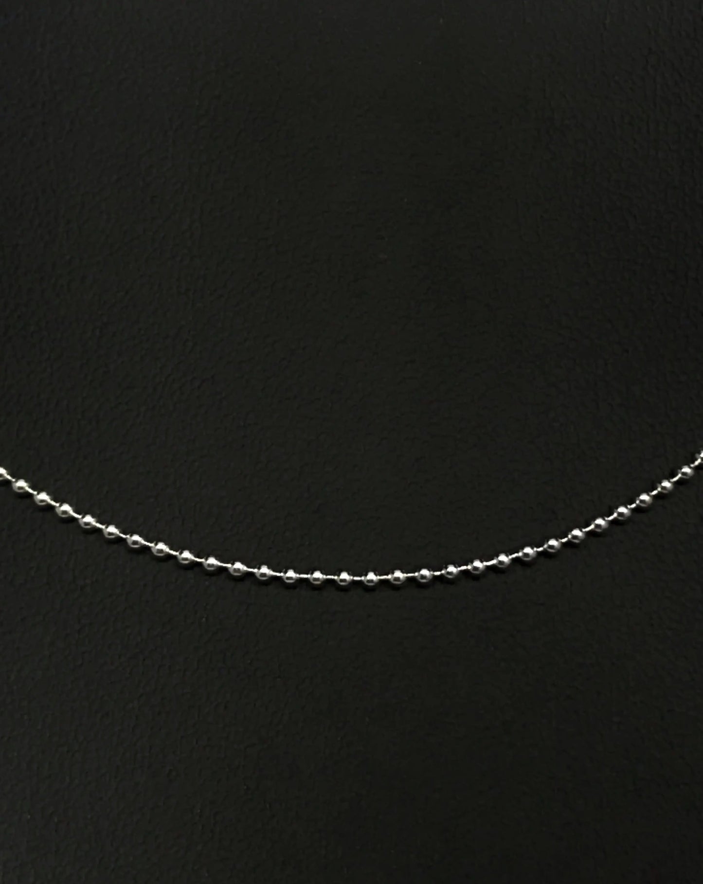 16" Sterling Silver Bead Ball Chain (1.5mm) Tarazed Gems & Jewellery