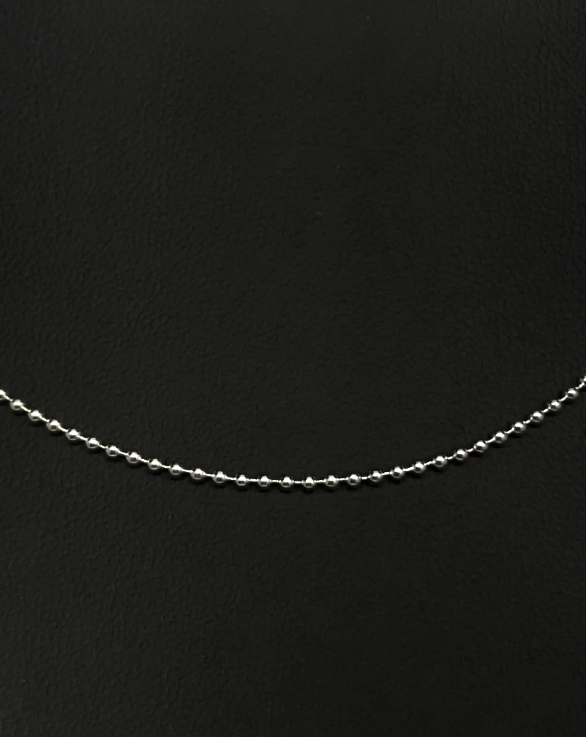 16" Sterling Silver Bead Ball Chain (1.5mm) Tarazed Gems & Jewellery
