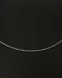 16" Sterling Silver Bead Ball Chain (1.5mm) Tarazed Gems & Jewellery