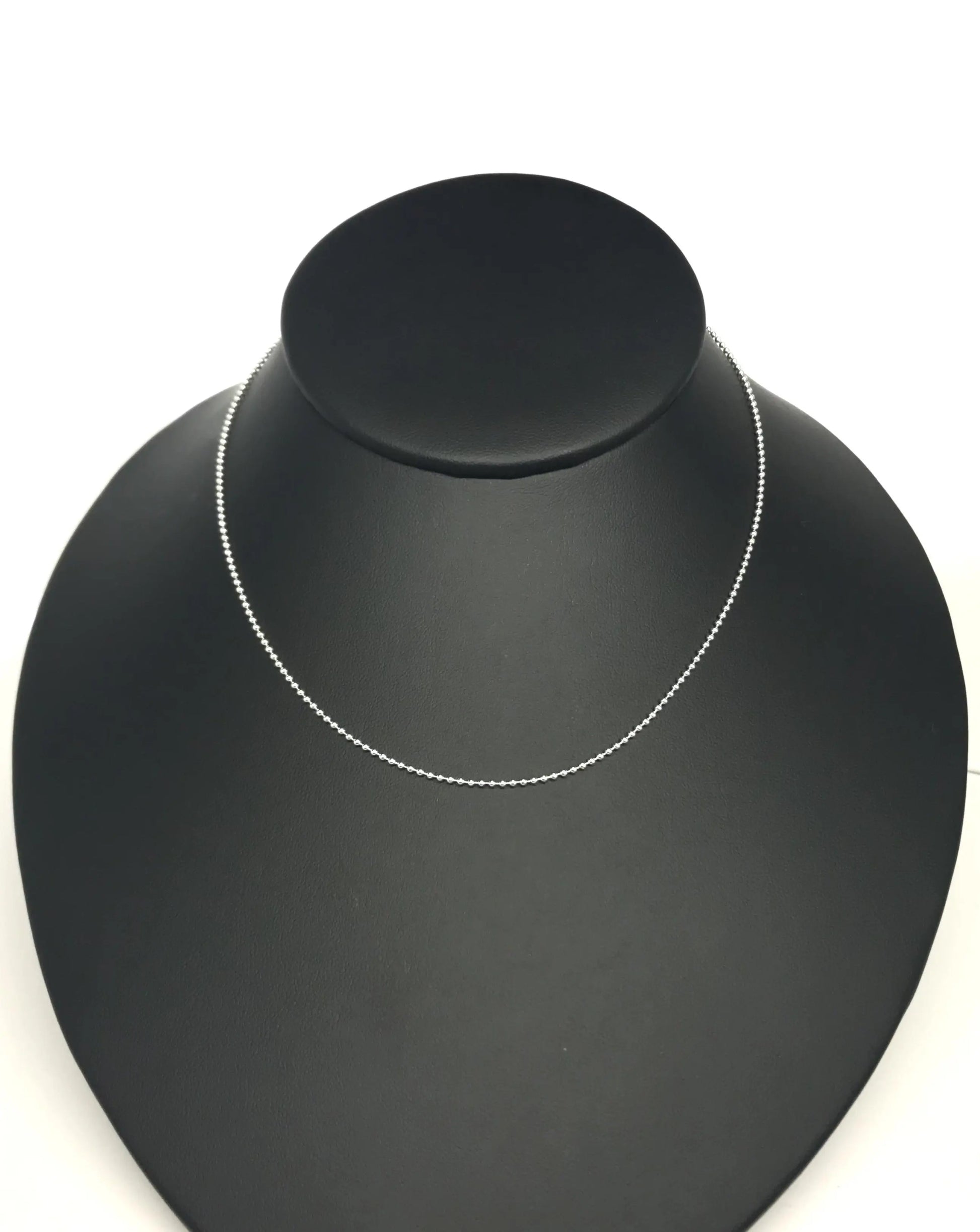 16" Sterling Silver Bead Ball Chain (1.5mm) Tarazed Gems & Jewellery