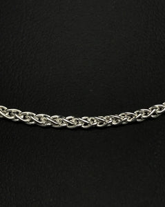 16" Sterling Silver Spiga Chain (2.5mm) Tarazed Gems & Jewellery