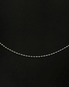 18" Sterling Silver Bead Ball Chain (1.5mm) Tarazed Gems & Jewellery