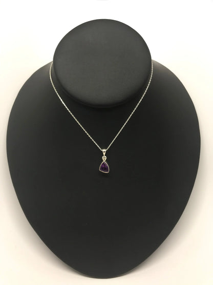 Amethyst Triangle Pendant Tarazed Gems & Jewellery