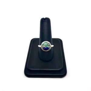 Azurite and Malachite Circle Ring Size 8 Tarazed Gems & Jewellery