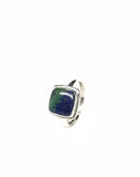 Azurite and Malachite Square Ring Size 8 Tarazed Gems & Jewellery