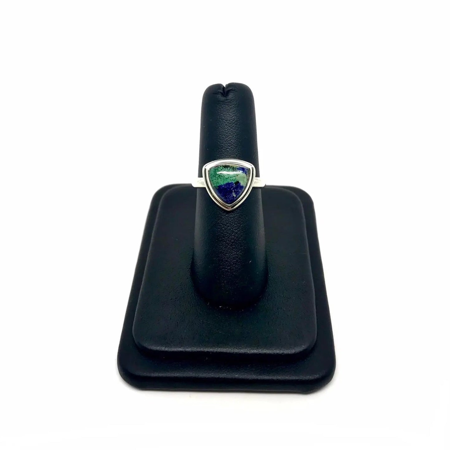 Azurite and Malachite Triangle Ring Size 6 Tarazed Gems & Jewellery