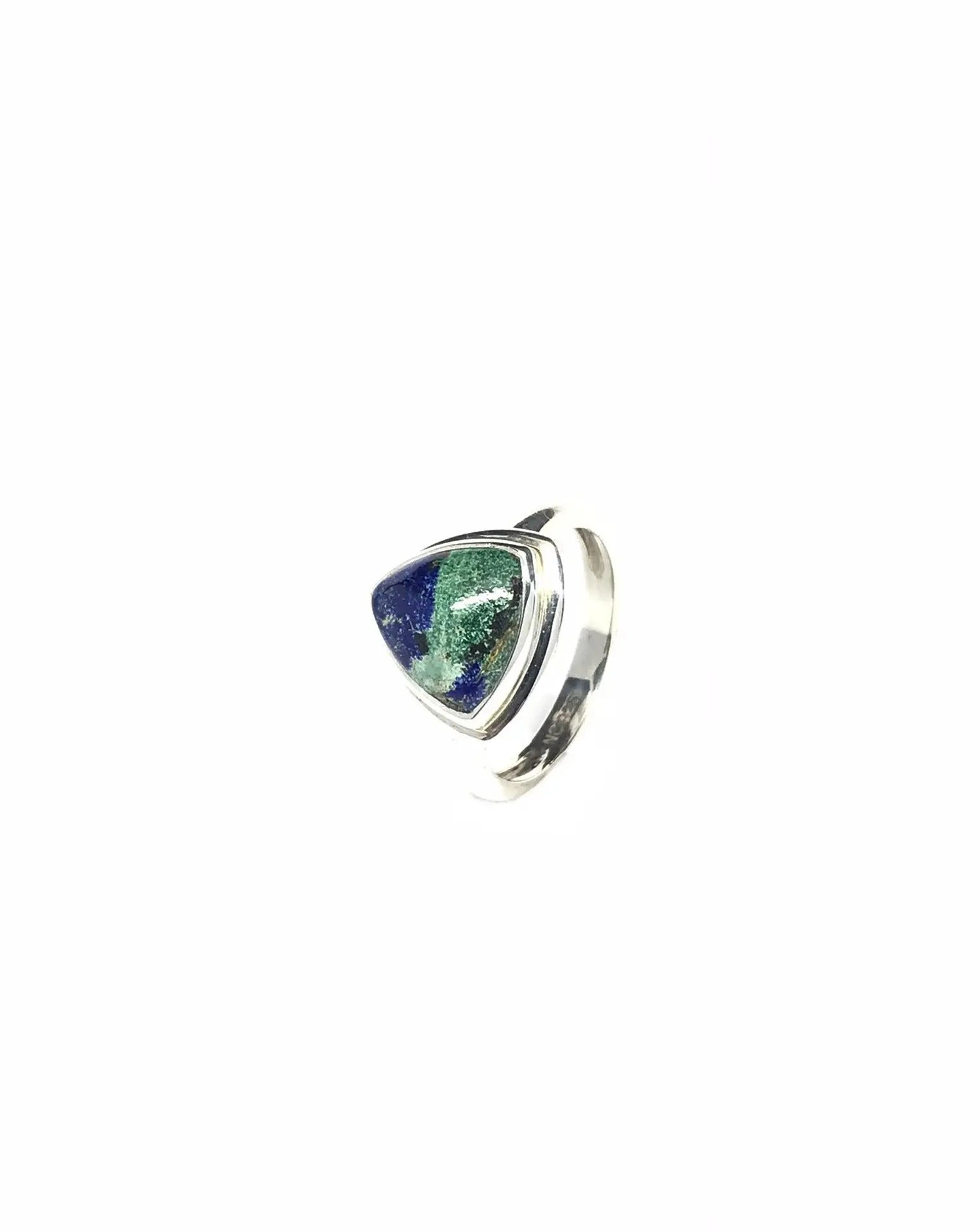 Azurite and Malachite Triangle Ring Size 6 Tarazed Gems & Jewellery