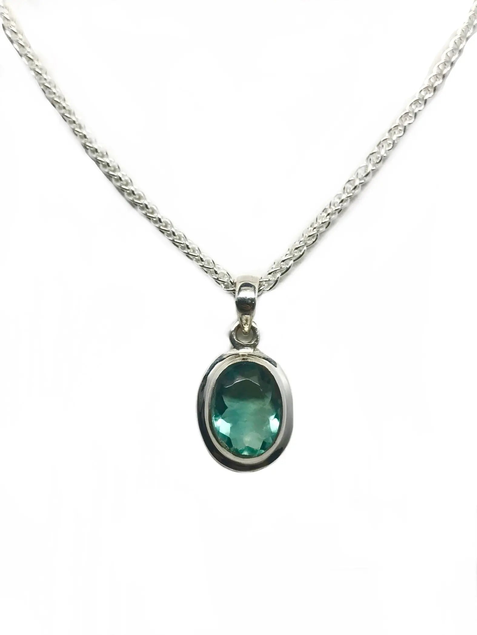 Blue Fluorite Oval Pendant Tarazed Gems & Jewellery