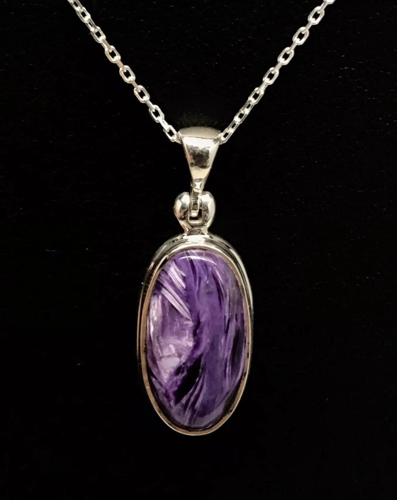 Charoite Oval Pendant Tarazed Gems & Jewellery