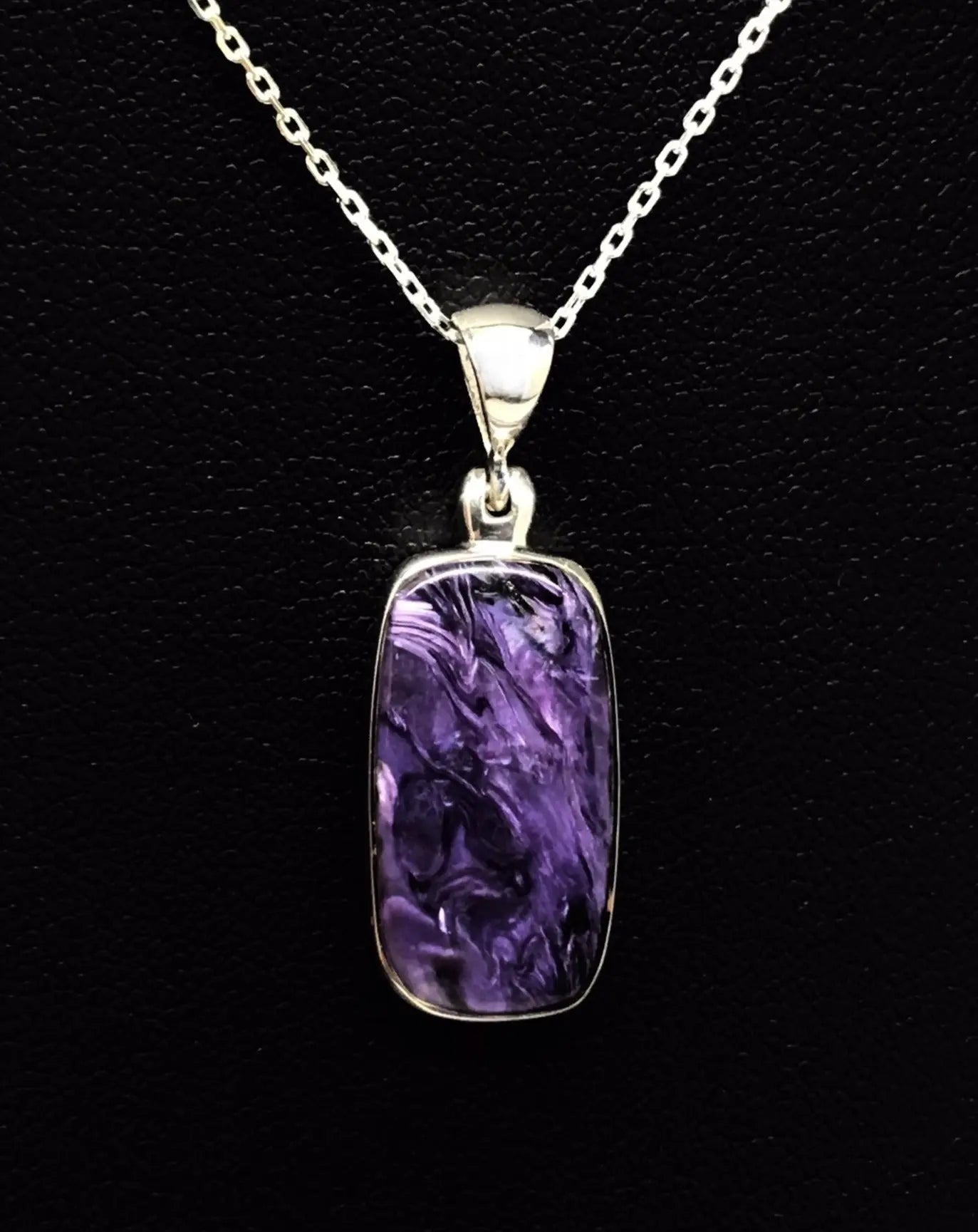 Charoite Rectangle Pendant Tarazed Gems & Jewellery