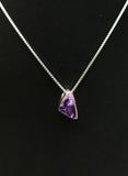 Charoite Triangle Necklace With Chain Tarazed Gems & Jewellery