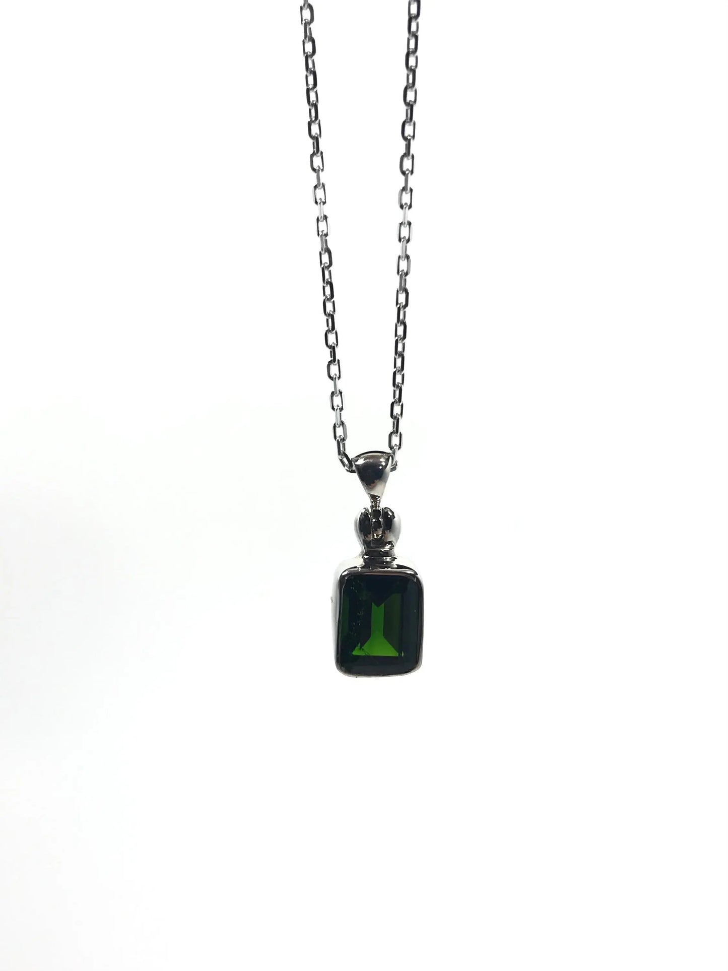 Chrome Diopside Step Cut Pendant Tarazed Gems & Jewellery