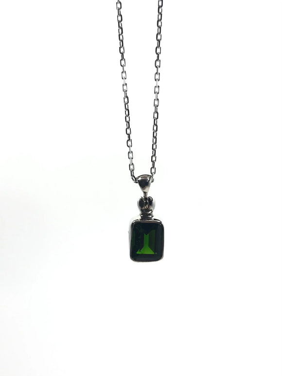 Chrome Diopside Step Cut Pendant Tarazed Gems & Jewellery