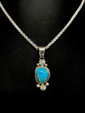 Diné (Navajo) Sleeping Beauty Turquoise Pendant Tarazed Gems & Jewellery