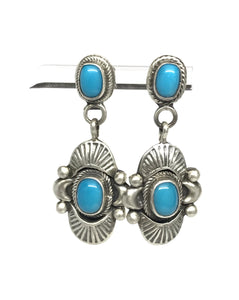 Diné (Navajo) Sleeping Beauty Turquoise Stud Earrings Tarazed Gems & Jewellery