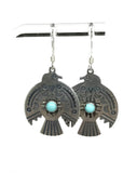 Diné (Navajo) Sleeping Beauty Turquoise Thunderbird Earrings Tarazed Gems & Jewellery