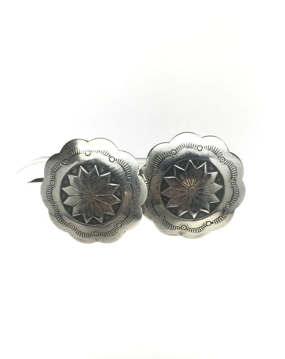 Diné (Navajo) Sterling Silver Stud Earrings Tarazed Gems & Jewellery