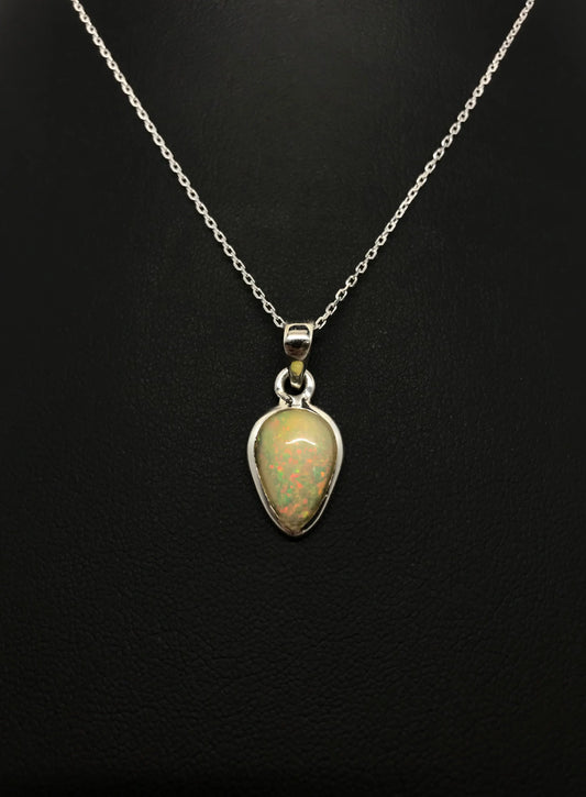 Ethiopian Opal Drop Pendant Tarazed Gems & Jewellery