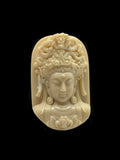 Guanyin (观音) Antler Carving Tarazed Gems & Jewellery
