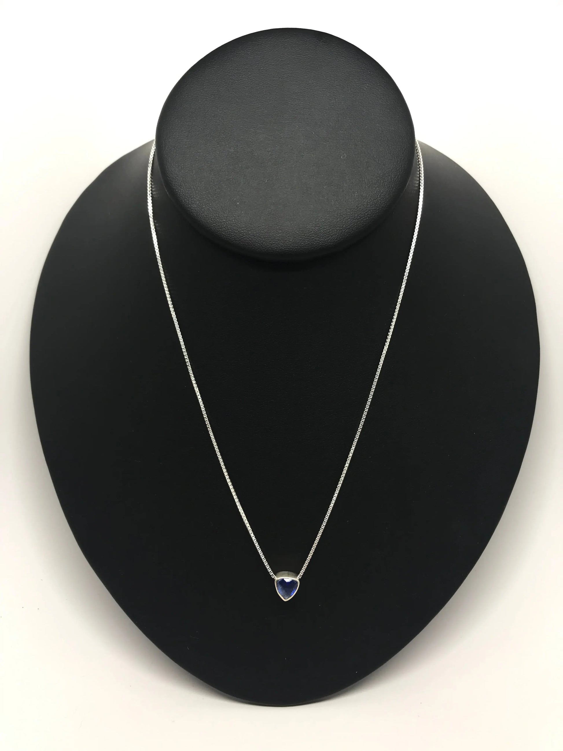 Kyanite Trillion Necklace with Chain Tarazed Gems & Jewellery