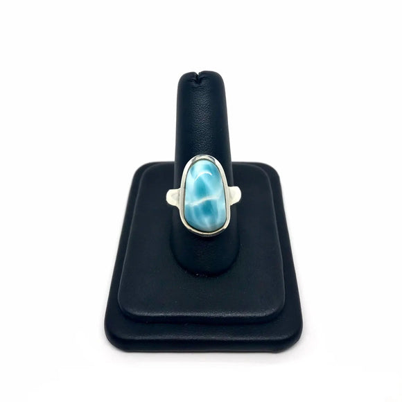 Larimar Oval Ring Size 8 Tarazed Gems & Jewellery