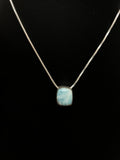 Larimar Square Necklace With Chain Tarazed Gems & Jewellery