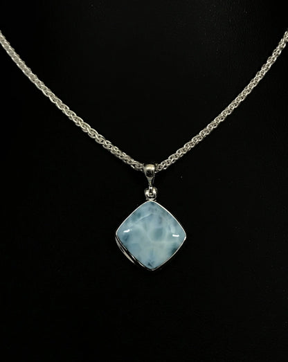 Larimar Square Pendant Tarazed Gems & Jewellery