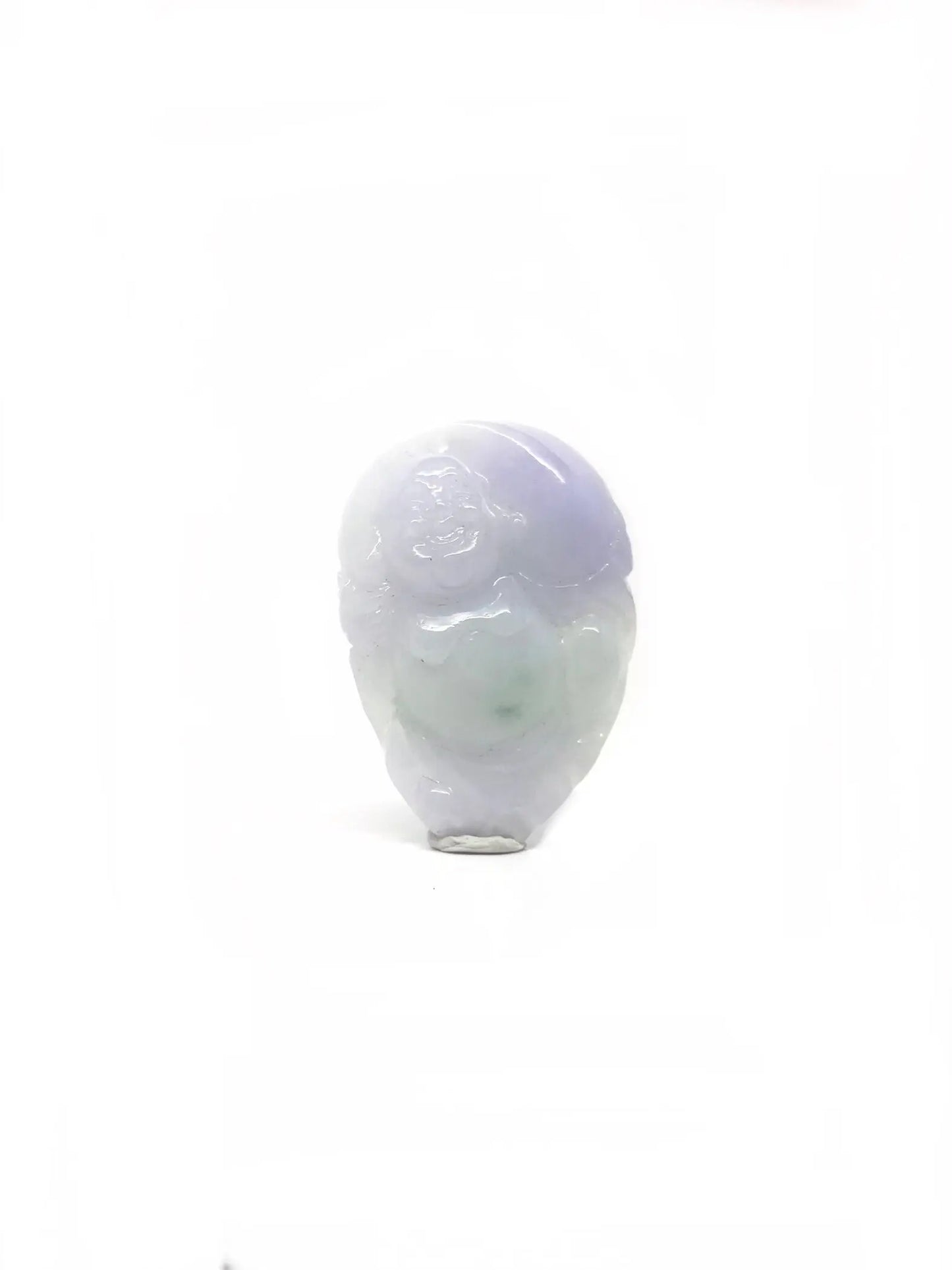 Lavender Jade Laughing Buddha Carving (Myanmar / Burma) Tarazed Gems & Jewellery