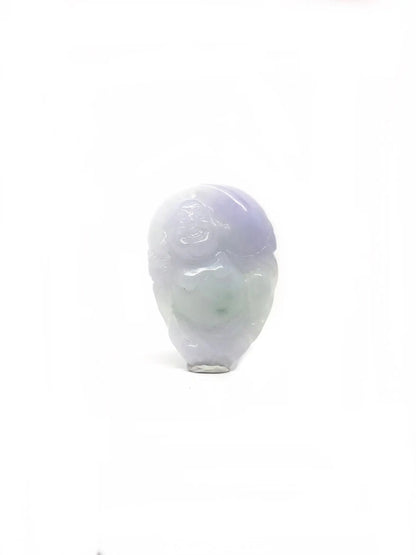 Lavender Jade Laughing Buddha Carving (Myanmar / Burma) Tarazed Gems & Jewellery