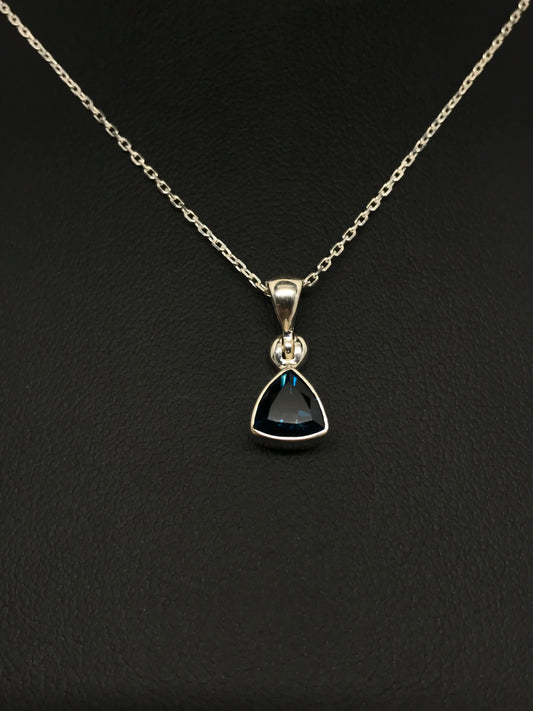 London Blue Topaz Trillion Pendant Tarazed Gems & Jewellery