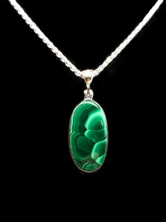 Malachite Oval Pendant Tarazed Gems & Jewellery